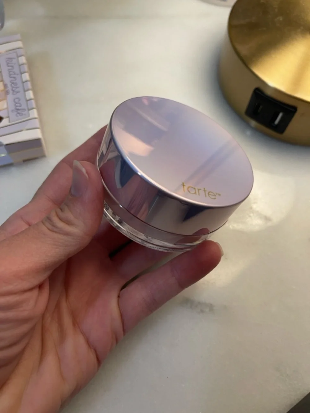 Tarte Compact pink setting powder with puff